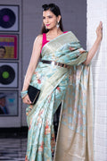 Digital Print Saree Mint Green Digital Print Saree saree online