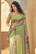 Digital Print Saree Mint Green Digital Print Saree saree online