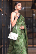 Digital Print Saree Olive Green Digital Print Saree saree online