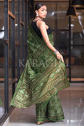 Digital Print Saree Olive Green Digital Print Saree saree online