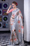 Digital Print Saree Pearl River Grey Digital Print Saree saree online