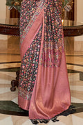 Digital Print Saree Pink Black Digital Printed Saree saree online