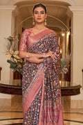 Digital Print Saree Pink Black Digital Printed Saree saree online