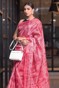 Digital Print Saree Strawberry Pink Digital Print Saree saree online