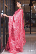 Digital Print Saree Strawberry Pink Digital Print Saree saree online