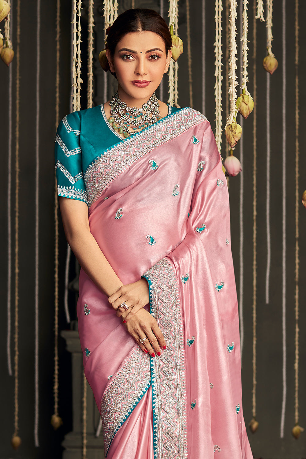 Ocean Blue Color Soft Patola Silk Saree With Pink Blouse | Bahuji - Premium  Silk Sarees Online Shopping Store | Reviews on Judge.me