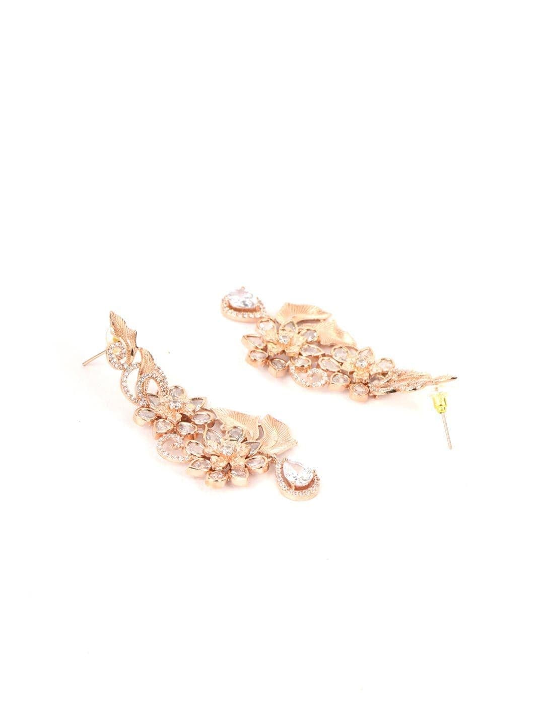 Floral Golden Hoops Earrings  Salty Accessories