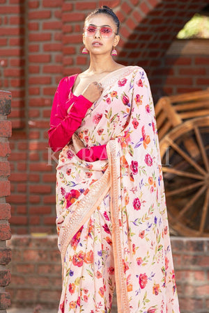 Buy Floral Print Sarees Online in India at Best Price | Karagiri