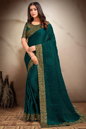 Castleton Green Georgette Saree