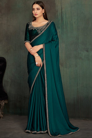 Dark Green Georgette