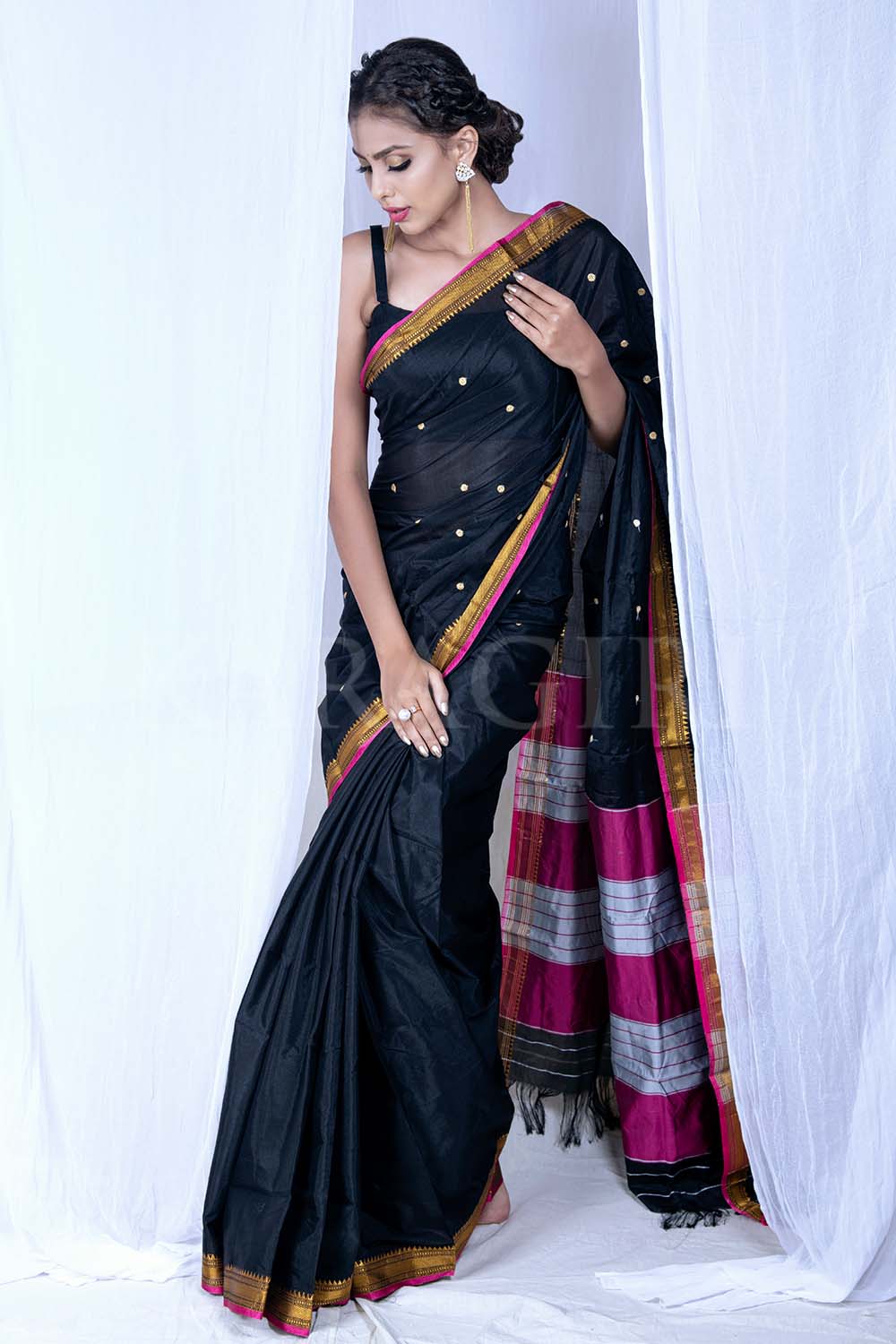 Buy Very Much Indian Zari Silk Cotton Ilkal Saree - Sarees for Women  22641360 | Myntra