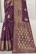 Grape Violet Silk Saree