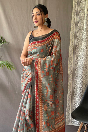 Buy Kalamkari Sarees Online at Reasonable Price - Karagiri