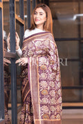 Kalamkari Saree Sangria Brown Kalamkari Saree saree online