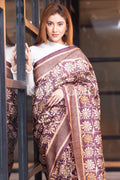 Kalamkari Saree Sangria Brown Kalamkari Saree saree online