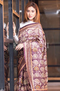 Kalamkari Saree Sangria Brown Kalamkari Saree saree online