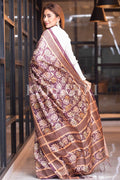 Kalamkari Saree Sangria Brown Kalamkari Saree saree online