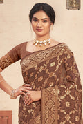 Copper Brown Cotton Saree