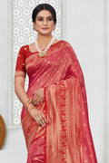 Thulian Pink Silk Saree