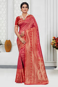 Thulian Pink Silk Saree