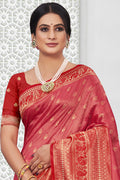 Thulian Pink Silk Saree