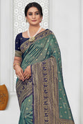 Jungle Green Silk Saree