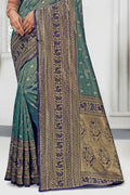 Jungle Green Silk Saree