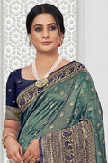 Jungle Green Silk Saree