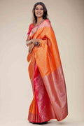 Apricot Orange Kanjivaram Saree