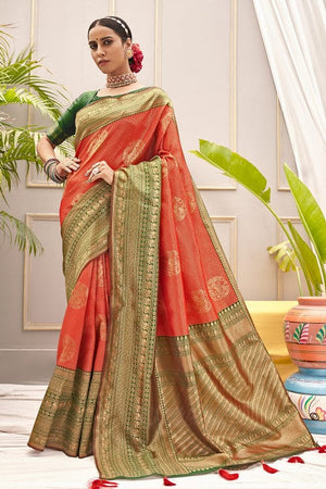 Imperial Red Kanjivaram Saree