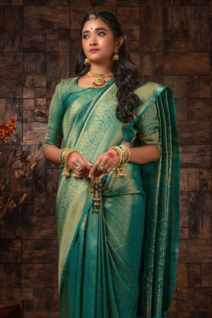 Buy Bollywood Style Banarasi Silk Pista Green Color Traditional Saree Bold  and Beautiful Saree With Weaving Silk Exclusive Indian Wedding Saree Online  in India - Etsy