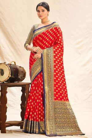 Red Kanjivaram Saree