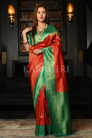 Traditional Red Kanchipuram Silk Saree – My First Saree