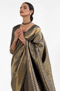 black kanjivaram saree