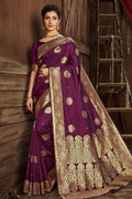 Purple Kanjivaram saree online