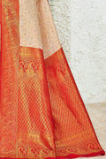 Kanjivaram Saree Wheat Brown Zari Woven Handcrafted Kanjivaram Saree saree online