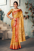 Golden Yellow Banarasi Saree