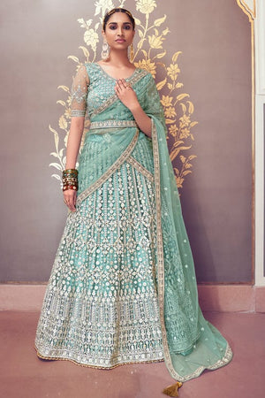 Aqua Blue Lehenga Choli