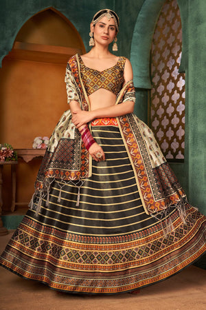 Brown Beige Lehenga Choli