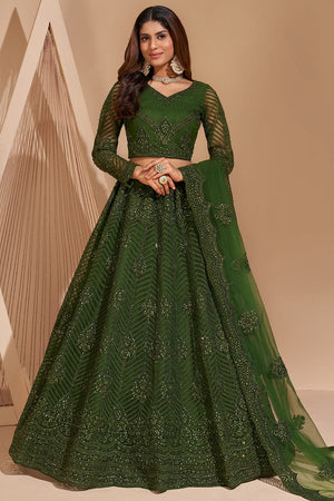 Cadmium Green Lehenga Choli