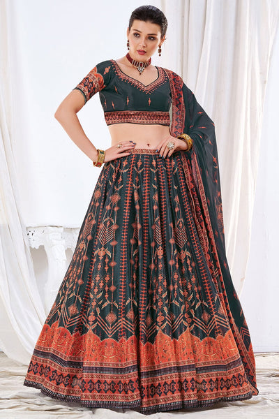 Bridal, Wedding Purple and Violet color Velvet fabric Long Lehenga Choli :  1836794