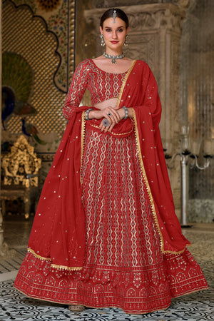 Crimson Red Lehenga Choli