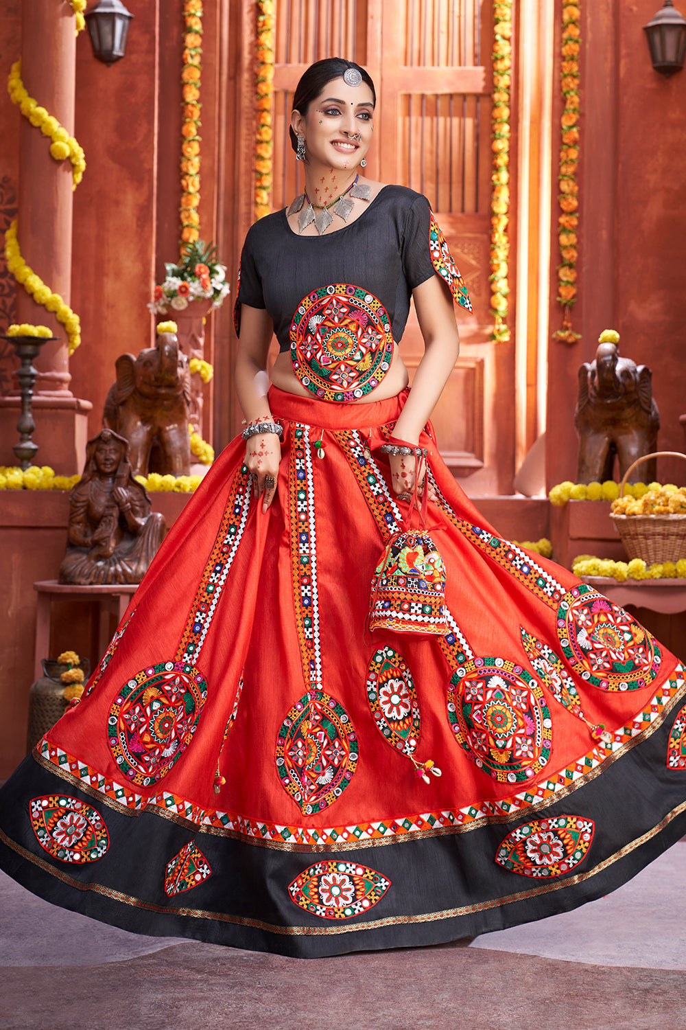 Amazing Black-red Lehenga Choli With Dupatta ,indian Designer Ready to  Partywear Lehenga Choli, Jacquard With Weaving Work Lehenga Choli - Etsy  Israel