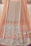 peach lehenga choli