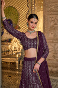 purple lehenga choli