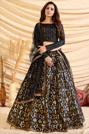 Raven Black Lehenga Choli