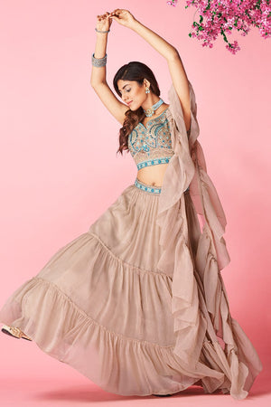 Rose Taupe Pink Lehenga Choli