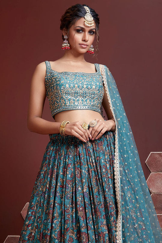 Blue Lehenga - Buy Latest Blue Color Lehenga Choli Online