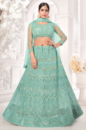 Turkish Blue Lehenga Choli