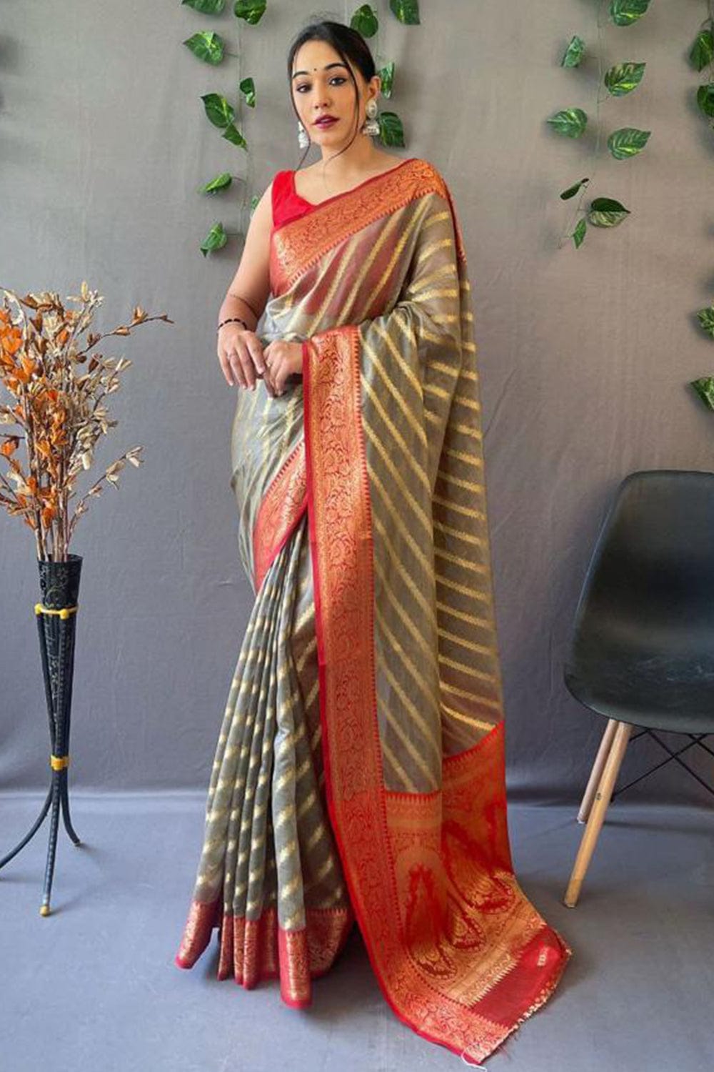 Leheriya Silk Saree – Zari Jaipur